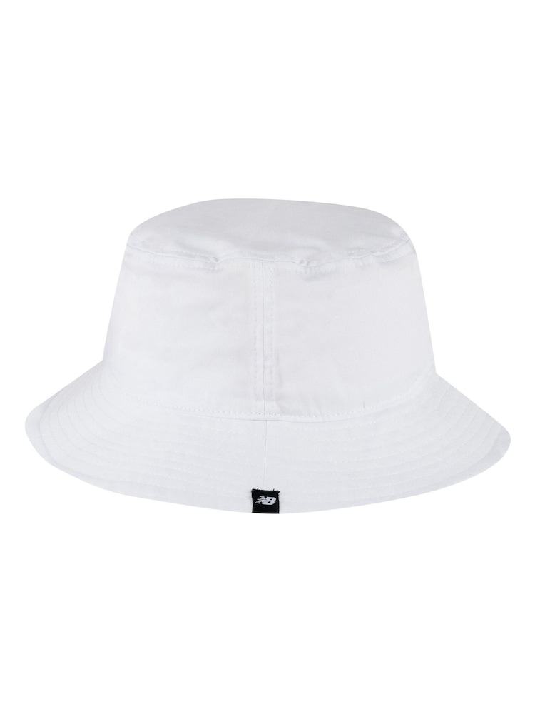 New Balance White 100% Cotton Bucket Hat - Image 2 of 3