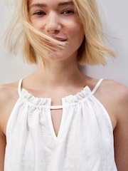 White Notch Neck Cami Top - Image 4 of 6