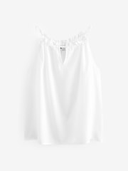 White Notch Neck Cami Top - Image 5 of 6