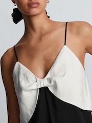 Black/Ecru Bow Cami Top - Image 4 of 6