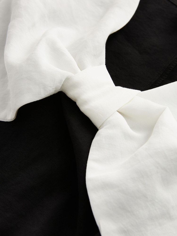 Black/Ecru Bow Cami Top - Image 6 of 6