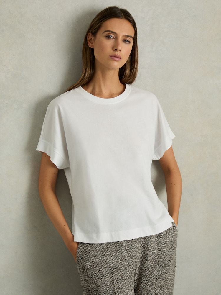 Reiss Lois T-Shirt mit Rundhalsausschnitt aus Baumwolle - Bild 1 von 7