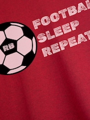Personalised Football Sleep Repeat T-Shirt by Stitch Style - Image 5 of 5