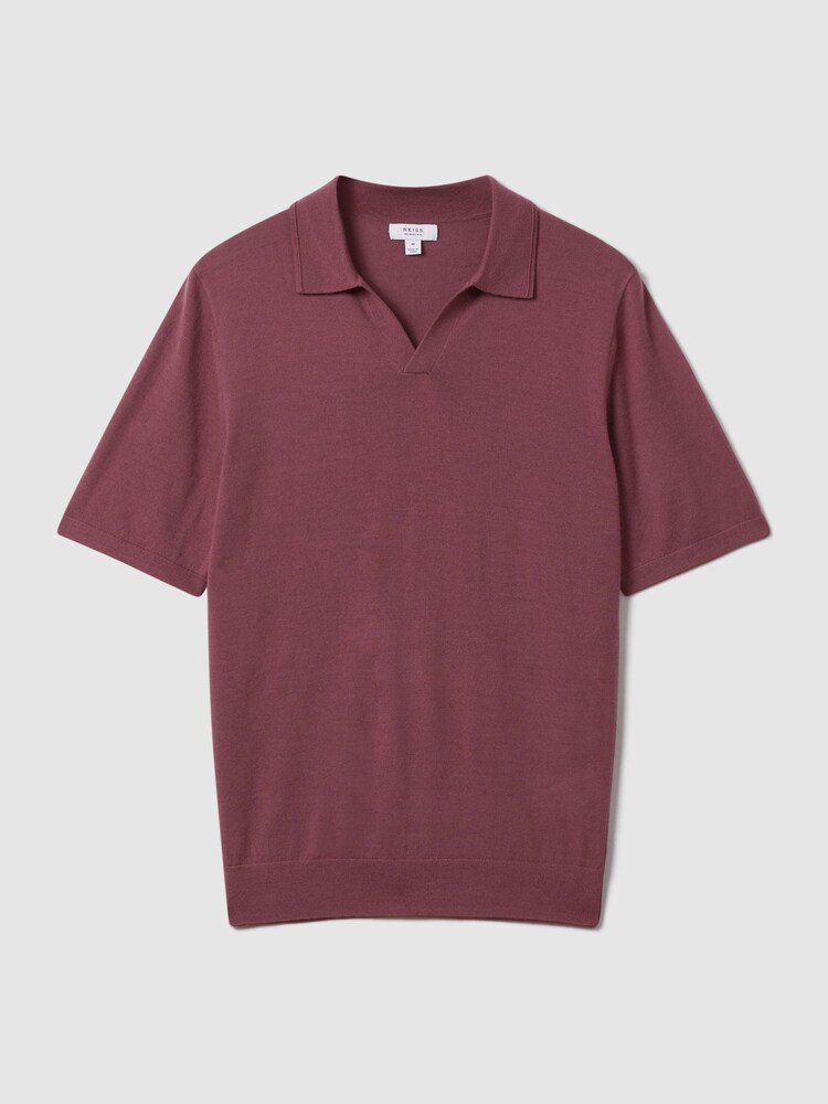 Reiss Berry Duchie Merino Wool Open Collar Polo Shirt - Image 2 of 6