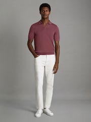 Reiss Berry Duchie Merino Wool Open Collar Polo Shirt - Image 3 of 6