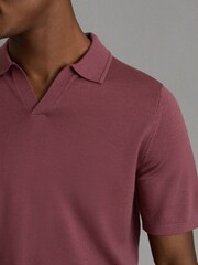 Reiss Berry Duchie Merino Wool Open Collar Polo Shirt - Image 4 of 6