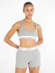 Calvin Klein Grey Modern Cotton Logo Bralette - Image 1 of 5
