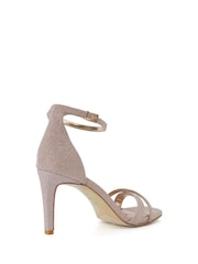 Dune London Natural Madrina Cross Vamp Heeled Sandals - Image 5 of 6