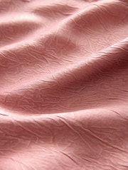 Rose Pink Satin Crinkle Textured T-Shirt - Image 7 of 7