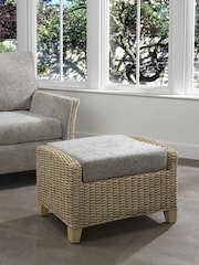 Desser Jubilee Grey Arlington Footstool Natural Rattan with Storage - Image 1 of 4