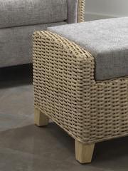Desser Jubilee Grey Arlington Footstool Natural Rattan with Storage - Image 2 of 4