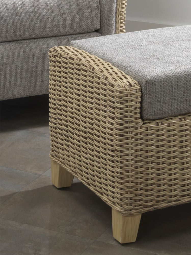 Desser Jubilee Grey Arlington Footstool Natural Rattan with Storage - Image 2 of 4