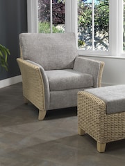 Desser Jubilee Grey Arlington Footstool Natural Rattan with Storage - Image 3 of 4