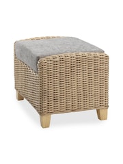 Desser Jubilee Grey Arlington Footstool Natural Rattan with Storage - Image 4 of 4