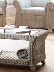 Desser Natural Clifton Natural Rattan Conservatory Glass Top Coffee Table - Image 2 of 3