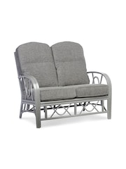 Desser Slate Grey Bali Rattan Conservatory 2 Seater Sofa - Image 2 of 6