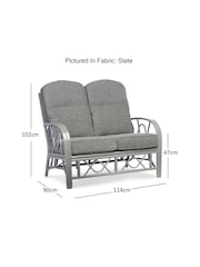 Desser Slate Grey Bali Rattan Conservatory 2 Seater Sofa - Image 3 of 6