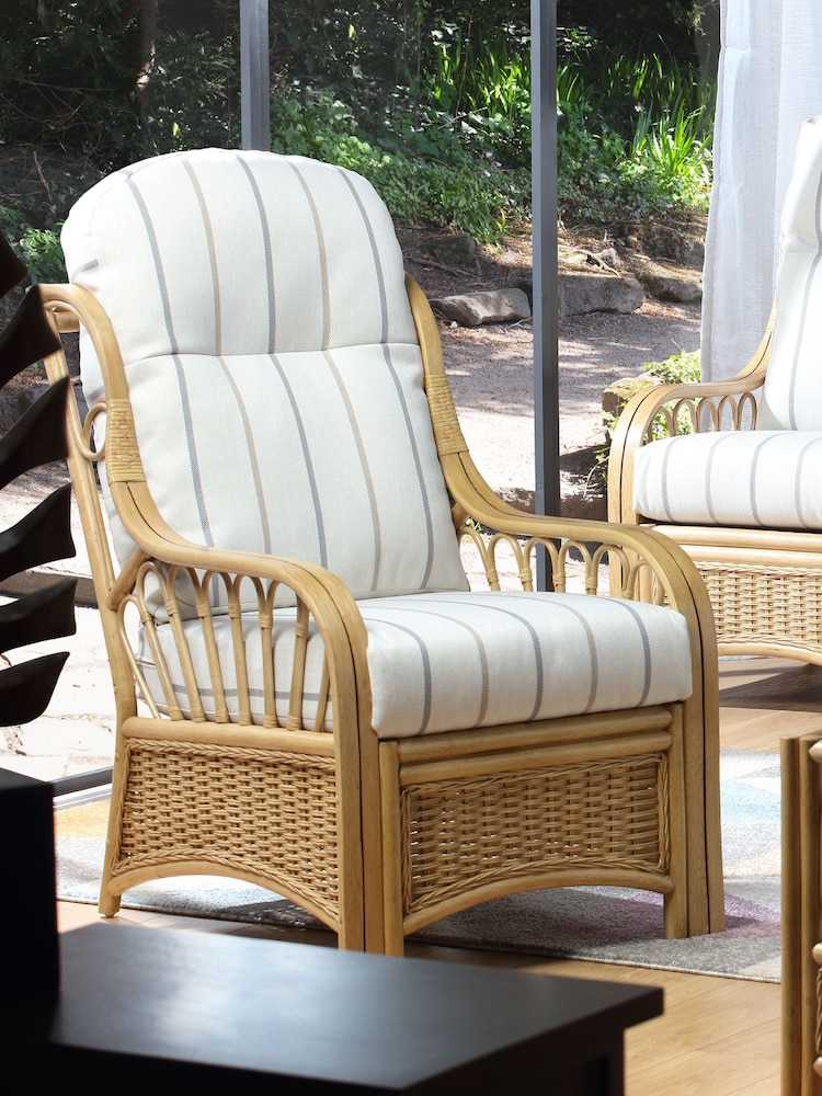 Desser Natural Linen Taupe Vale Light Oak Conservatory Chair - Image 1 of 4