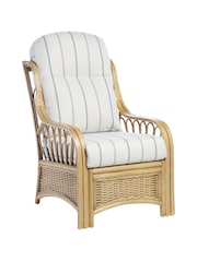 Desser Natural Linen Taupe Vale Light Oak Conservatory Chair - Image 3 of 4