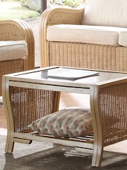 Desser Brown Opera Light Oak Conservatory Glass Top Coffee Table - Image 3 of 4
