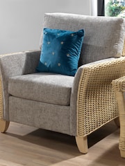 Desser Jubilee Grey Arlington Natural Rattan Conservatory Armchair - Image 1 of 5