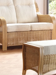 Desser Jasper Beige Cream Opera Light Oak Conservatory Footstool - Image 2 of 5