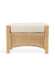 Desser Jasper Beige Cream Opera Light Oak Conservatory Footstool - Image 3 of 5