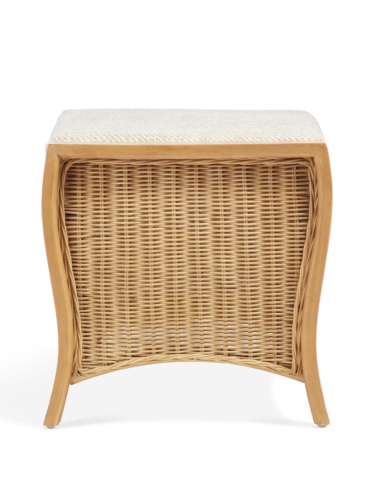 Desser Jasper Beige Cream Opera Light Oak Conservatory Footstool - Image 5 of 5