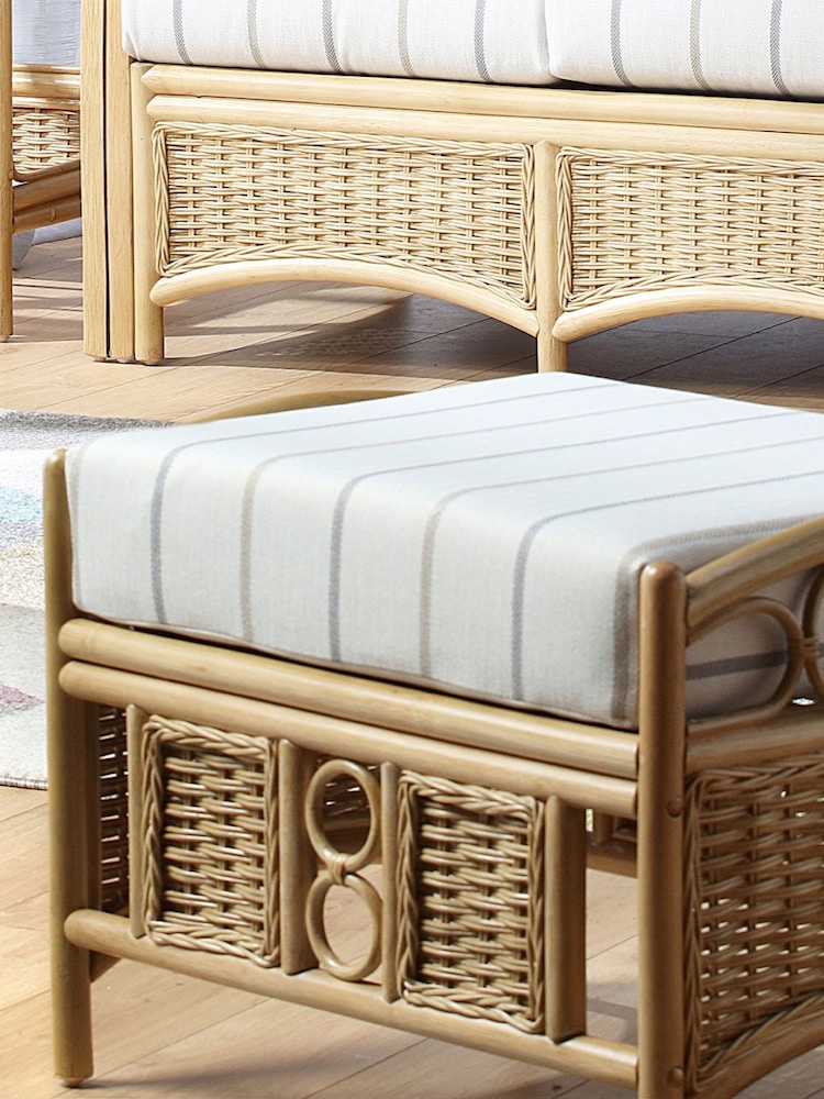Desser Natural Linen Taupe Vale Light Oak Conservatory Footstool - Image 1 of 3