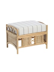Desser Natural Linen Taupe Vale Light Oak Conservatory Footstool - Image 3 of 3
