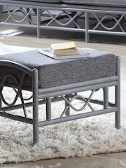 Desser Slate Grey Bali Rattan Conservatory Footstool - Image 2 of 3