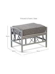 Desser Slate Grey Bali Rattan Conservatory Footstool - Image 3 of 3