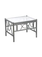 Desser Grey Bali Rattan  Conservatory  Glass Top Coffee Table - Image 2 of 4