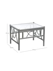 Desser Grey Bali Rattan  Conservatory  Glass Top Coffee Table - Image 3 of 4