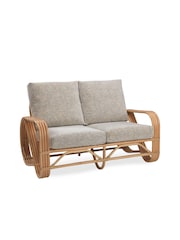 Desser Artisan Grey Brown Pretzel 2Seater Suite Coffee Lamp Table - Image 2 of 5