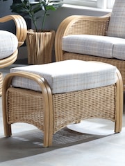 Desser Grey Athena Check Turin Conservatory Footstool - Image 1 of 3