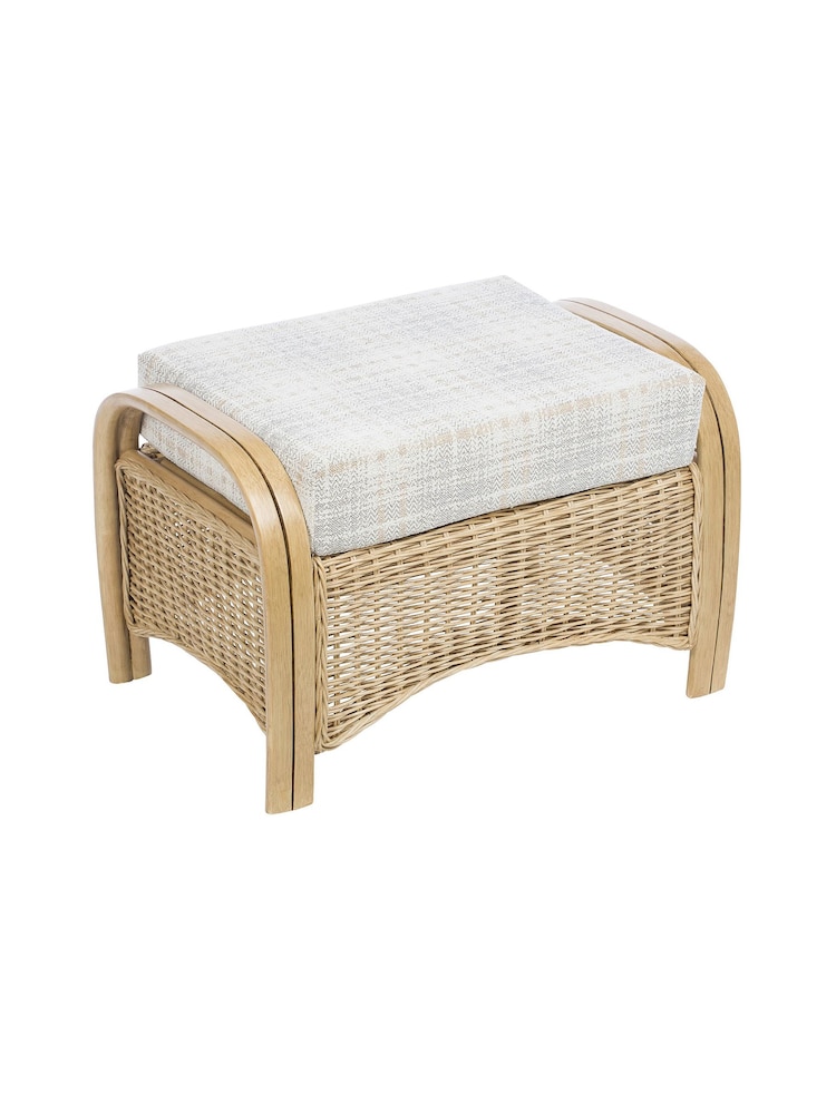Desser Grey Athena Check Turin Conservatory Footstool - Image 2 of 3