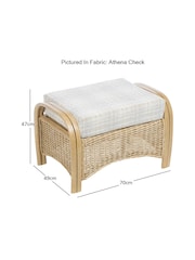Desser Grey Athena Check Turin Conservatory Footstool - Image 3 of 3