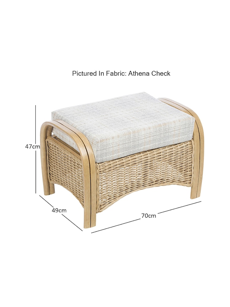 Desser Grey Athena Check Turin Conservatory Footstool - Image 3 of 3