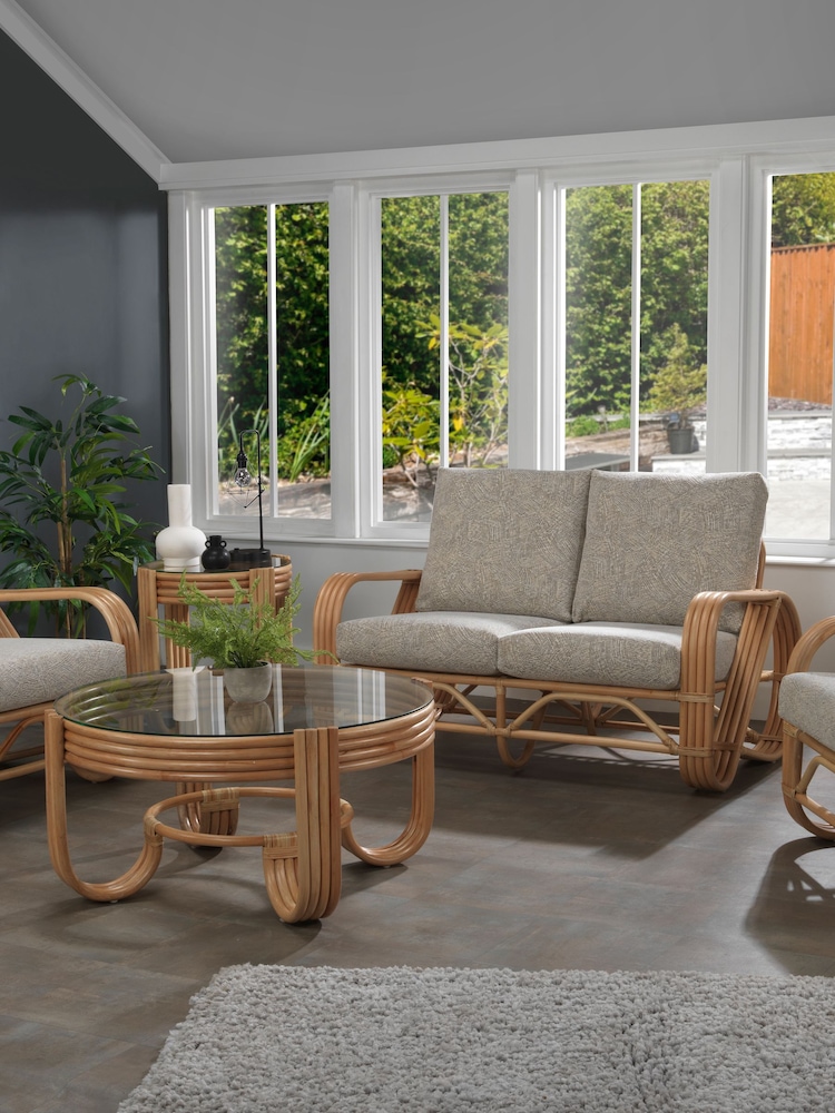 Desser Artisan Grey Brown Pretzel Conservatory 2 Seater Sofa - Image 1 of 5