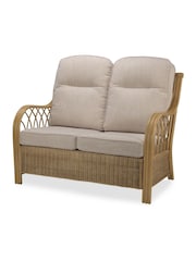 Desser Brown Blue Alpine Viola  Conservatory 2 Seater Sofa - Image 2 of 2