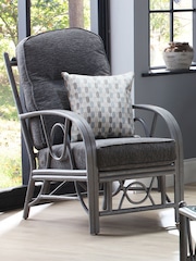 Desser Slate Grey Bali Rattan Conservatory Armchair - Image 1 of 4