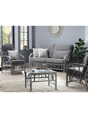 Desser Slate Grey Bali Rattan Conservatory Armchair - Image 3 of 4