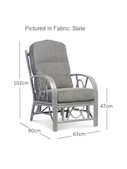 Desser Slate Grey Bali Rattan Conservatory Armchair - Image 4 of 4