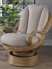 Desser Brown Blue Alpine Viola Conservatory 360 Conservatory Swivel Rocking Chair - Image 1 of 2