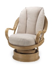 Desser Brown Blue Alpine Viola Conservatory 360 Conservatory Swivel Rocking Chair - Image 2 of 2