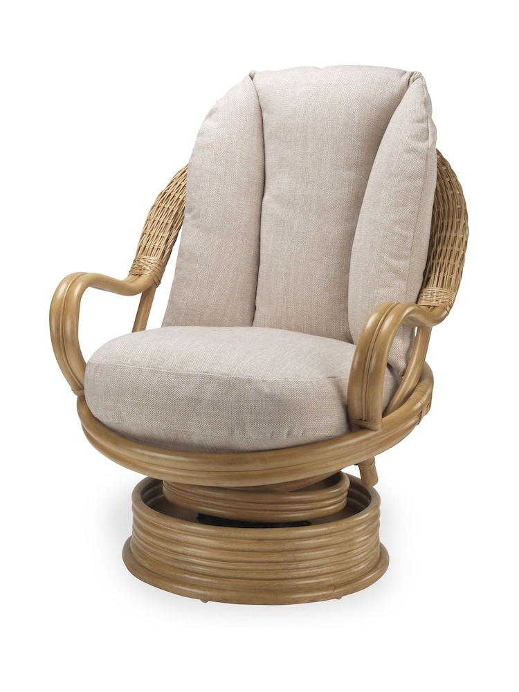 Desser Brown Blue Alpine Viola Conservatory 360 Conservatory Swivel Rocking Chair - Image 2 of 2
