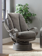 Desser Slate Grey Bali Conservatory Swivel Rocker Chair - Image 1 of 4
