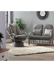 Desser Slate Grey Bali Conservatory Swivel Rocker Chair - Image 2 of 4
