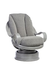 Desser Slate Grey Bali Conservatory Swivel Rocker Chair - Image 3 of 4